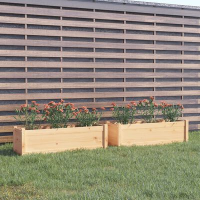 vidaXL Jardiniere de grădină, 2 buc., 100x31x31 cm, lemn masiv de pin