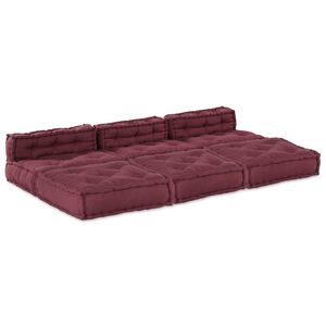 vidaXL Unitate de canapea modulară Țesătură Bordo 210 x 140 x 56 cm