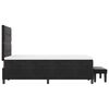 vidaXL Pat cu arcuri cu saltea cu headboard Negru 120 x 190 cm Catifea