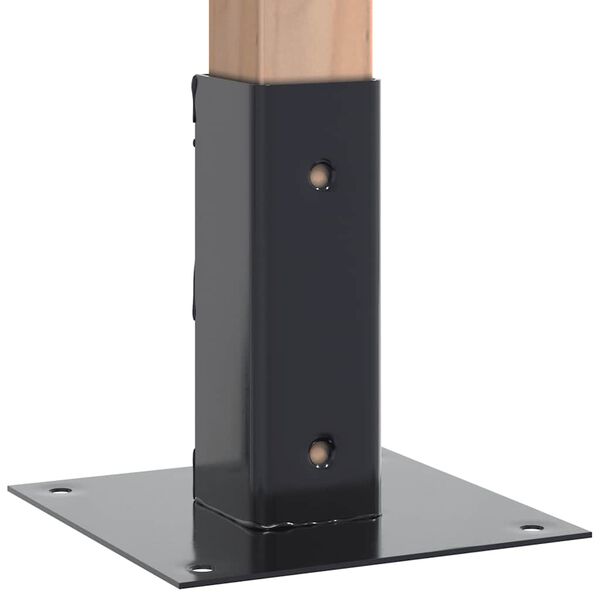 vidaXL Baze stâlp pătrate 4 buc Antracit Oțel acoperit cu pulbere