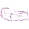 vidaXL Cadru de pat otoman cu saltea țesătură maro &icirc;nchis 140x200 cm