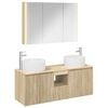vidaXL Set dulap baie 4 buc. Stejar Sonoma Lemn prelucrat