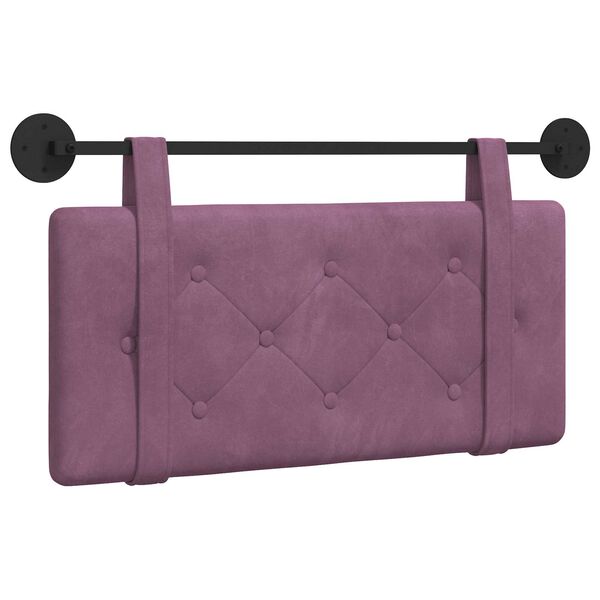 vidaXL Cap de pat suspendat Pe perete Violet 90 x 55 x 5 cm Catifea