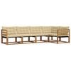 vidaXL Set de canapele de exterior 5 buc. Natural și Bej