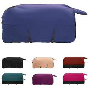 vidaXL Pătură pentru cai Verde &icirc;nchis și negru 95 cm Poliester