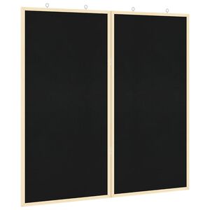 vidaXL Tablă de Anunțuri Negru 80 x 80 x 1.4 cm Lemn masiv de pin
