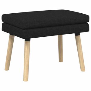 vidaXL Bancă cu două straturi Negru 60 x 40 x 46 cm Țesătură