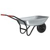 vidaXL Roabă Argintiu și Negru 80 L 120 kg Oțel galvanizat