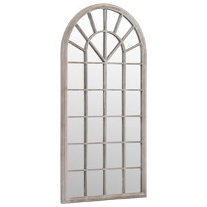 vidaXL Oglindă de grădină, nisipiu, 90x45 cm, fier, pentru uz exterior