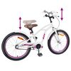 vidaXL Bicicletă pentru Copii 22 Inci pentru 7-12 ani Alb