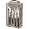 Lou Laguiole Set de tac&acirc;muri Tradition, 24 piese, antracit