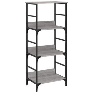 vidaXL Raft de cărți gri sonoma 50x33x117,5 cm lemn prelucrat