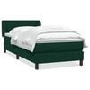 vidaXL Pat box spring cu saltea, verde &icirc;nchis, 80x220 cm, catifea