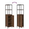 vidaXL Set de mobilier pentru baie cu ușă 5 pcs Maro 76.5 x 35 x 95 cm