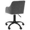 vidaXL Scaun de masă pivotant, gri deschis, material textil