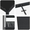 vidaXL Set de masă pentru grădină 3 pcs Negru Ratan PE