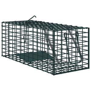 vidaXL Capcană pentru animale Verde 31 x 13 x 12cm Oțel