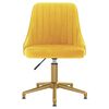 vidaXL Scaune de bucătărie pivotante, 2 buc., galben, catifea