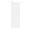vidaXL Ușă glisantă Alb 83 x 202 cm Lemn masiv de pin