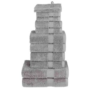 vidaXL Set de prosoape premium SOLUND, 12 piese, gri, 600 g/m&sup2;