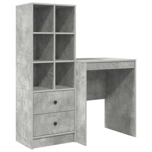vidaXL Birou Gri din beton 105,5 x 50 x 127 cm 2 buc.