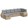 vidaXL Set canapele de grădină, 7 piese, cu perne, bej, poliratan