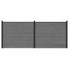 vidaXL Panou de Gardă 2 buc. 348 x 146 cm WPC și Aluminiu Gri