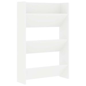 vidaXL Pantofar de perete, alb, 60x18x90 cm, PAL