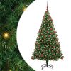 vidaXL Brad de Crăciun artificial Verde 180 cm PVC și Oțel și Plastic