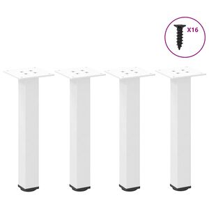 vidaXL Picioare pentru măsuță de cafea, 4 buc., alb, 30-32 cm, oțel