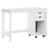 vidaXL Set birou și cabinet 2 buc. Alb Lemn masiv de pin