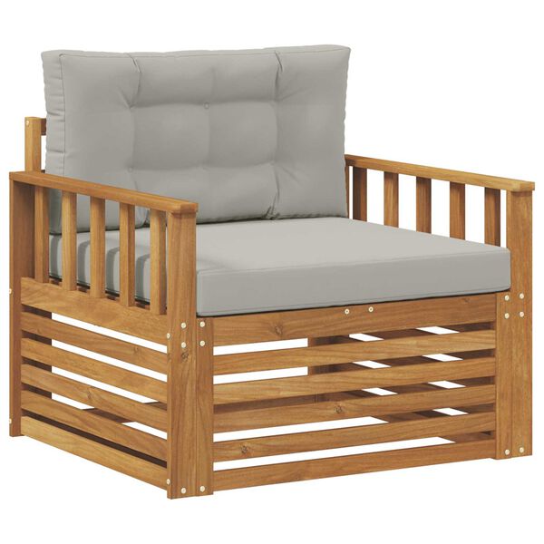 vidaXL Set de canapele de exterior Lemn de acacia solid și poliester