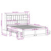 vidaXL Pat cu bibliotecă fără saltea, alb, 160x200 cm, lemn masiv pin