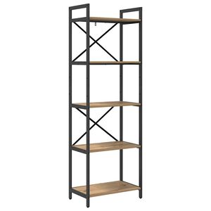 vidaXL Raft pentru cărți 5 niveluri 56 x 34 x 171 cm Lemn prelucrat