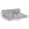 vidaXL Perna pentru canapea pe palet 3 pcs Gri 120 x 80 x 38 cm