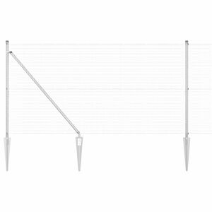 vidaXL St&acirc;lp de gard. Argintiu