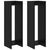 vidaXL Suport pentru plante 2 buc. Stejar Negru 30 x 30 x 100 cm