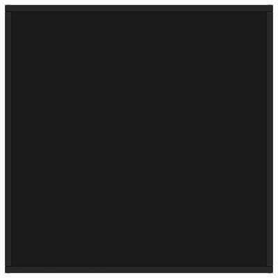 vidaXL Măsuță de cafea, neagră cu sticlă neagră, 80x80x35 cm