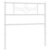 vidaXL Tăblie de pat de schimb metalică, alb, 107 cm