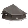 vidaXL Cort Tipi Culoare Maro Gri 500 x 500 x 300 cm Poliester și oțel