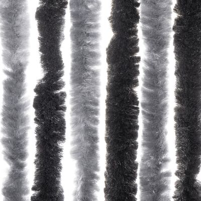 vidaXL Perdea pentru insecte, gri și negru, 90x200 cm, chenille