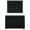 vidaXL Pat box spring cu saltea, negru, 80x200 cm, textil
