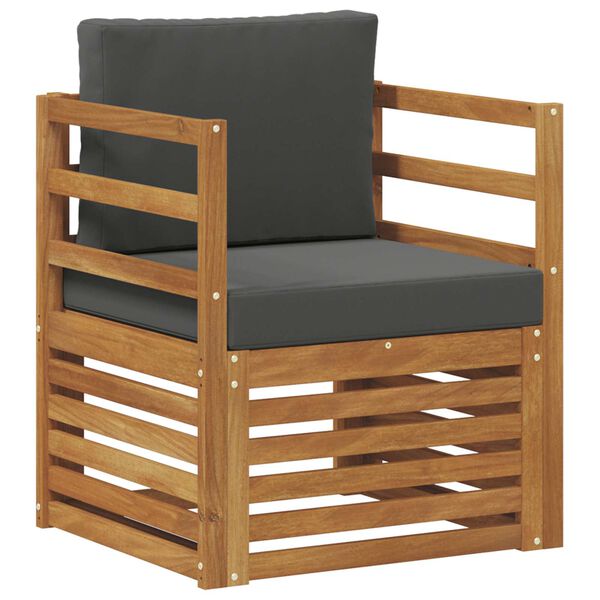 vidaXL Set de canapele de exterior Lemn de acacia solid și poliester