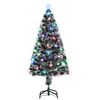 vidaXL Brad de Crăciun pre-iluminat cu suport și LED-uri, 120 cm, fibră optică