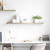 vidaXL Raft de perete suspendat, stejar, 120x23,5x3,8 cm, MDF