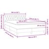 vidaXL Pat box spring cu saltea, negru, 160x210 cm, catifea