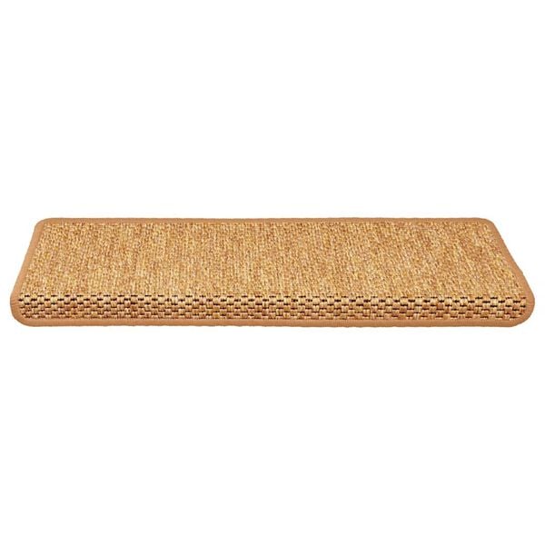 vidaXL Covorașe scări autoadezive, 15 buc. aspect sisal, 65x21x4cm sisal