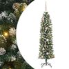 vidaXL Copac Artificial Slăb de Crăciun Verde și alb 150 cm