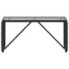 vidaXL Masă de exterior Negru 80 x 40 x 40 cm Ratan PE și sticlă