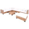 vidaXL Set mobilier cu canapea 27 piese, culoare naturală, ratan